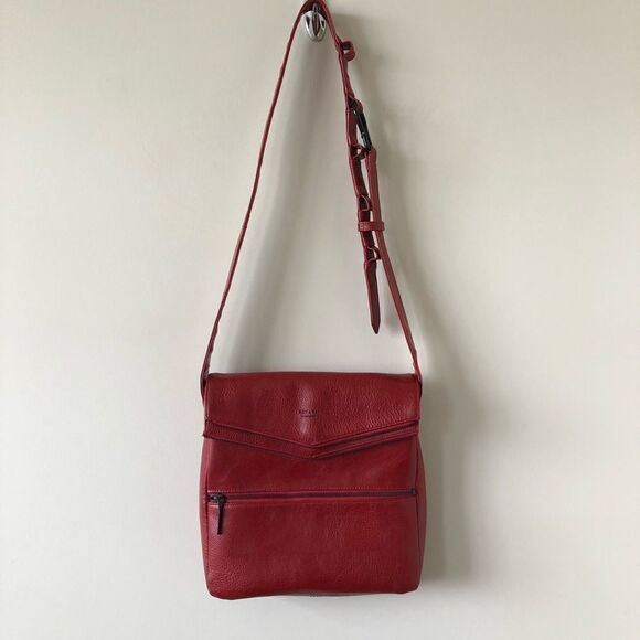 NWOT-MATT & Nat Red Pebble Crossbody Messenger - Picture 1 of 16